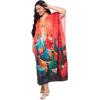 imageCaftans for Women Plus Size Polyester Maxi Beach Dresses Bathing Suit Cover Up Long Kaftan Swimsuit Coverup House DressRed