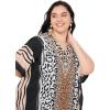imageWomen Plus Size Caftans Polyester Bathing Suit Cover Up Dubai Kaftan Maxi House Dresses for SummerBeige