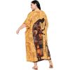 imageWomen Plus Size Caftans Polyester Bathing Suit Cover Up Dubai Kaftan Maxi House Dresses for SummerOrange Lady Tribal