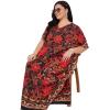 imageWomen Plus Size Caftans Polyester Bathing Suit Cover Up Dubai Kaftan Maxi House Dresses for SummerRed