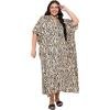 imageGypsie Blu Caftan Dresses for Women Polyester Plus Size Moo Moos Bathing Suit Cover Up Kaftan BeachDress Resort Lounge OutfitBeige  Black