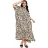 imageGypsie Blu Caftan Dresses for Women Polyester Plus Size Moo Moos Bathing Suit Cover Up Kaftan BeachDress Resort Lounge OutfitBeige  Black