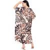 imageGypsie Blu Caftan Dresses for Women Polyester Plus Size Moo Moos Bathing Suit Cover Up Kaftan BeachDress Resort Lounge OutfitBlack  Beige