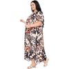 imageGypsie Blu Caftan Dresses for Women Polyester Plus Size Moo Moos Bathing Suit Cover Up Kaftan BeachDress Resort Lounge OutfitBlack  Beige