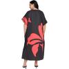 imageGypsie Blu Caftan Dresses for Women Polyester Plus Size Moo Moos Bathing Suit Cover Up Kaftan BeachDress Resort Lounge OutfitBlack  Red