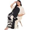imageGypsie Blu Caftan Dresses for Women Polyester Plus Size Moo Moos Bathing Suit Cover Up Kaftan BeachDress Resort Lounge OutfitCream  Black