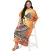 imageGypsie Blu Caftan Dresses for Women Polyester Plus Size Moo Moos Bathing Suit Cover Up Kaftan BeachDress Resort Lounge OutfitGolden Orange