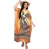imageGypsie Blu Caftan Dresses for Women Polyester Plus Size Moo Moos Bathing Suit Cover Up Kaftan BeachDress Resort Lounge OutfitGolden Orange