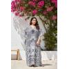 imageGypsie Blu Caftan Dresses for Women Polyester Plus Size Moo Moos Bathing Suit Cover Up Kaftan BeachDress Resort Lounge OutfitGrey