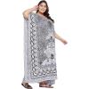 imageGypsie Blu Caftan Dresses for Women Polyester Plus Size Moo Moos Bathing Suit Cover Up Kaftan BeachDress Resort Lounge OutfitGrey