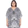 imageGypsie Blu Caftan Dresses for Women Polyester Plus Size Moo Moos Bathing Suit Cover Up Kaftan BeachDress Resort Lounge OutfitGrey