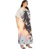 imageGypsie Blu Caftan Dresses for Women Polyester Plus Size Moo Moos Bathing Suit Cover Up Kaftan BeachDress Resort Lounge OutfitLight Grey