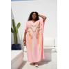 imageGypsie Blu Caftan Dresses for Women Polyester Plus Size Moo Moos Bathing Suit Cover Up Kaftan BeachDress Resort Lounge OutfitLight Pink