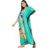 imageGypsie Blu Caftan Dresses for Women Polyester Plus Size Moo Moos Bathing Suit Cover Up Kaftan BeachDress Resort Lounge OutfitTurquoise