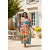 imageGypsie Blu Caftan Dresses for Women Polyester Plus Size Moo Moos Bathing Suit Cover Up Kaftan BeachDress Resort Lounge OutfitYellow  Turquoise