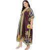 imageCaftans for Women Plus Size Polyester Maxi Beach Dresses Bathing Suit Cover Up Long Kaftan Swimsuit Coverup House DressDeep Maroon