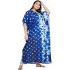 imageCaftans for Women Plus Size Polyester Maxi Beach Dresses Bathing Suit Cover Up Long Kaftan Swimsuit Coverup House DressDeep Navy Blue