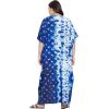 imageCaftans for Women Plus Size Polyester Maxi Beach Dresses Bathing Suit Cover Up Long Kaftan Swimsuit Coverup House DressDeep Navy Blue