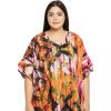 imageCaftans for Women Plus Size Polyester Maxi Beach Dresses Bathing Suit Cover Up Long Kaftan Swimsuit Coverup House DressMulticolor Geometric