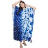 imageCaftans for Women Plus Size Polyester Maxi Beach Dresses Bathing Suit Cover Up Long Kaftan Swimsuit Coverup House DressDeep Navy Blue