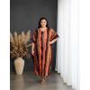 imageGypsie Blu Women Plus Size Kaftan Dress Evening Swimsuit Cover Up Beach Long Maxi Dresses VNeck Mumu for Summer CaftanDark Brown