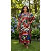 imageGypsie Blu Women Plus Size Kaftan Dress Evening Swimsuit Cover Up Beach Long Maxi Dresses VNeck Mumu for Summer CaftanDeep Blue