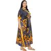 imageGypsie Blu Women Plus Size Kaftan Dress Evening Swimsuit Cover Up Beach Long Maxi Dresses VNeck Mumu for Summer CaftanDeep Navy Blue