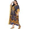 imageGypsie Blu Women Plus Size Kaftan Dress Evening Swimsuit Cover Up Beach Long Maxi Dresses VNeck Mumu for Summer CaftanDeep Navy Blue
