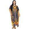 imageGypsie Blu Women Plus Size Kaftan Dress Evening Swimsuit Cover Up Beach Long Maxi Dresses VNeck Mumu for Summer CaftanDeep Navy Blue