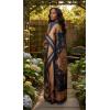 imageGypsie Blu Women Satin Printed Caftan Plus Size Dress Stylish Moo Moos Maxi Dresses for Party Wear Navy Blue Evening Casual Lounge