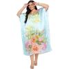 imageGypsie Blu Women Satin Printed Plus Size Caftan Dress Stylish Maxi Cover Up Dresses Kimono Sleeve for Party WearSky Blue