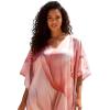 imageGypsie Blu Women Caftan Dress Plus Size Satin Silk Printed Beach Cover Up Maxi Dresses Kimono Sleeve for Holidays Lounge WearBlush Pink