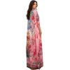 image:imageGypsie Blu Plus Size Satin Silk Printed Caftan Dress Stylish Maxi Kimono Dress Loose Flowing Gown for Women Party Resort WearLight Pink