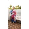 image:imageGypsie Blu Plus Size Satin Silk Printed Caftan Dress Stylish Maxi Kimono Dress Loose Flowing Gown for Women Party Resort WearWhite  Light Blue