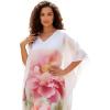 image:imageGypsie Blu Plus Size Satin Silk Printed Caftan Dress Stylish Maxi Kimono Dress Loose Flowing Gown for Women Party Resort WearWhite