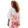 image:imageGypsie Blu Plus Size Satin Silk Printed Caftan Dress Stylish Maxi Kimono Dress Loose Flowing Gown for Women Party Resort WearWhite