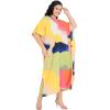 image:imageGypsie Blu Polyester Womens Plus Size Printed Caftan Maxi Dress Bathing Suit CoverUp Loose Fit Summer Casual Outings WearAbstract