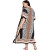 image:imageGypsie Blu Polyester Womens Plus Size Printed Caftan Maxi Dress Bathing Suit CoverUp Loose Fit Summer Casual Outings WearBeige