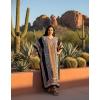 image:imageGypsie Blu Polyester Womens Plus Size Printed Caftan Maxi Dress Bathing Suit CoverUp Loose Fit Summer Casual Outings WearBeige