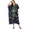 image:imageGypsie Blu Polyester Womens Plus Size Printed Caftan Maxi Dress Bathing Suit CoverUp Loose Fit Summer Casual Outings WearBlack  Purple Geometric
