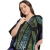 image:imageGypsie Blu Polyester Womens Plus Size Printed Caftan Maxi Dress Bathing Suit CoverUp Loose Fit Summer Casual Outings WearBlack  Purple Geometric