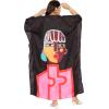 image:imageGypsie Blu Polyester Womens Plus Size Printed Caftan Maxi Dress Bathing Suit CoverUp Loose Fit Summer Casual Outings WearBlack