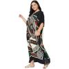 image:imageGypsie Blu Polyester Womens Plus Size Printed Caftan Maxi Dress Bathing Suit CoverUp Loose Fit Summer Casual Outings WearBlack Tribal