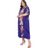 image:imageGypsie Blu Polyester Womens Plus Size Printed Caftan Maxi Dress Bathing Suit CoverUp Loose Fit Summer Casual Outings WearBlue Floral