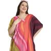 image:imageGypsie Blu Polyester Womens Plus Size Printed Caftan Maxi Dress Bathing Suit CoverUp Loose Fit Summer Casual Outings WearBright Pink  Orange
