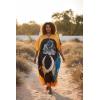 image:imageGypsie Blu Polyester Womens Plus Size Printed Caftan Maxi Dress Bathing Suit CoverUp Loose Fit Summer Casual Outings WearGradient Orange