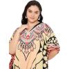 image:imageGypsie Blu Polyester Womens Plus Size Printed Caftan Maxi Dress Bathing Suit CoverUp Loose Fit Summer Casual Outings WearGradient Peach  Black