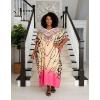 image:imageGypsie Blu Polyester Womens Plus Size Printed Caftan Maxi Dress Bathing Suit CoverUp Loose Fit Summer Casual Outings WearGradient Peach  Black
