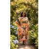 image:imageGypsie Blu Polyester Womens Plus Size Printed Caftan Maxi Dress Bathing Suit CoverUp Loose Fit Summer Casual Outings WearLight Blush Pink