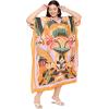 image:imageGypsie Blu Polyester Womens Plus Size Printed Caftan Maxi Dress Bathing Suit CoverUp Loose Fit Summer Casual Outings WearLight Blush Pink